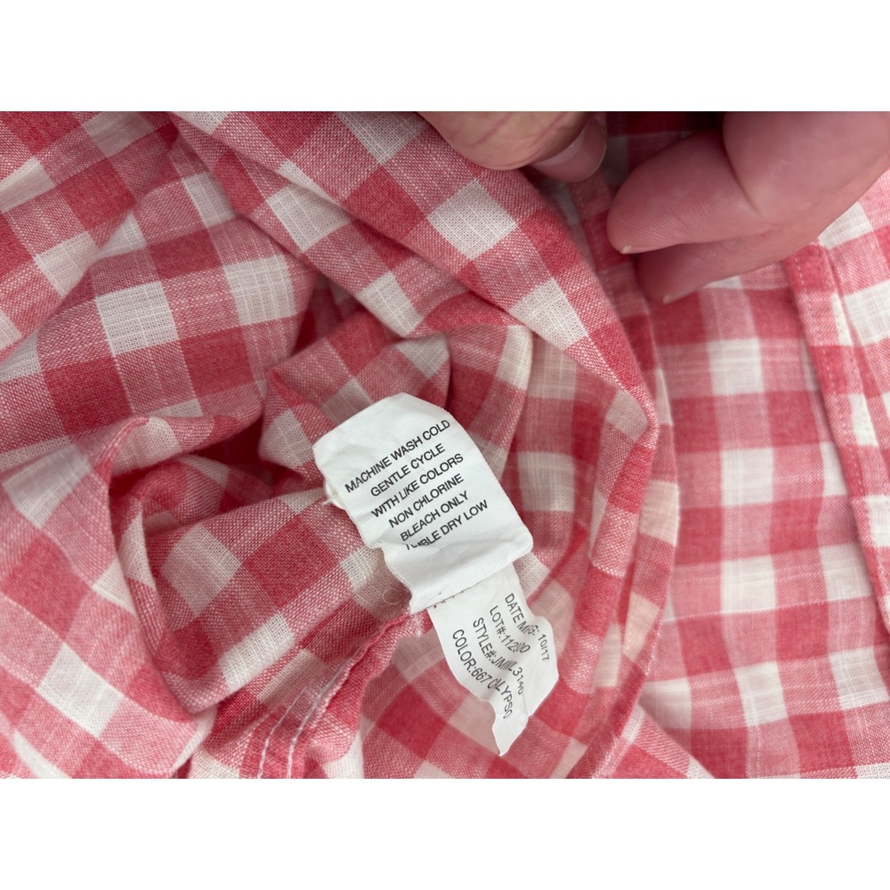 johnnie-O Hangin Out Mens Large Red White Gingham Button Down Shirt JMWL3140 - Picture 5 of 11
